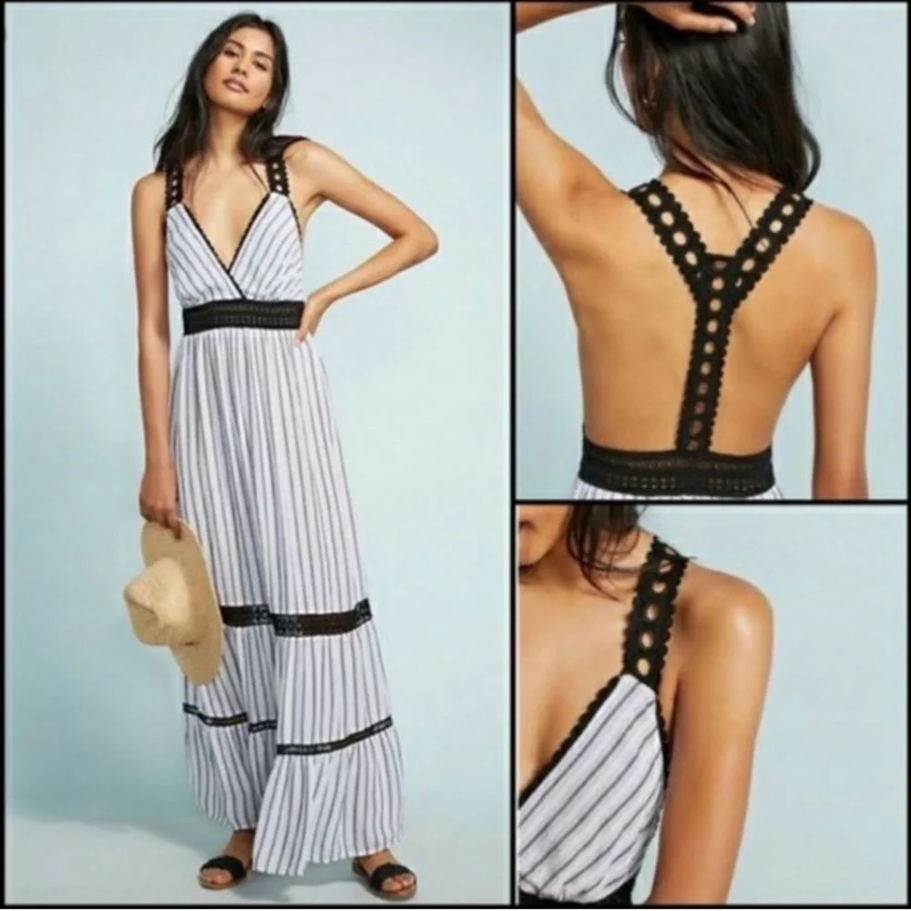 Anthropologie Lilka Boho Halter Maxi Dress - Picture 1 of 6